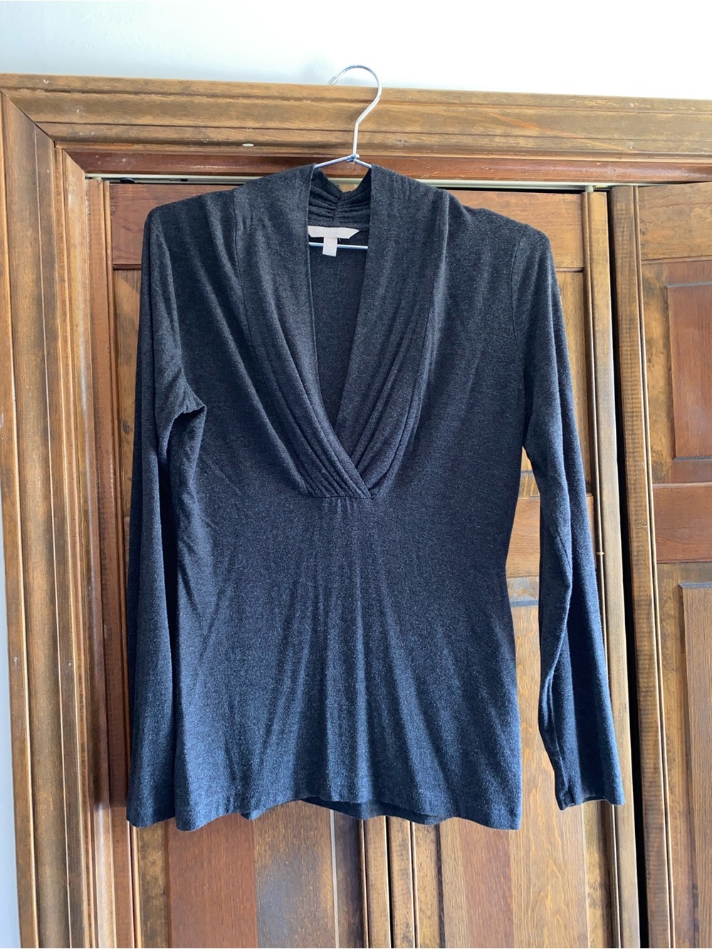 Banana Republic Women's Black V-Neck Long Sleeve Top, XS